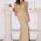 Vestido Recto con Escote en V y Manga (Varios Colores)