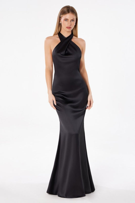 Vestido Corte Sirena con Tirantes Cruzados  (Varios Colores)
