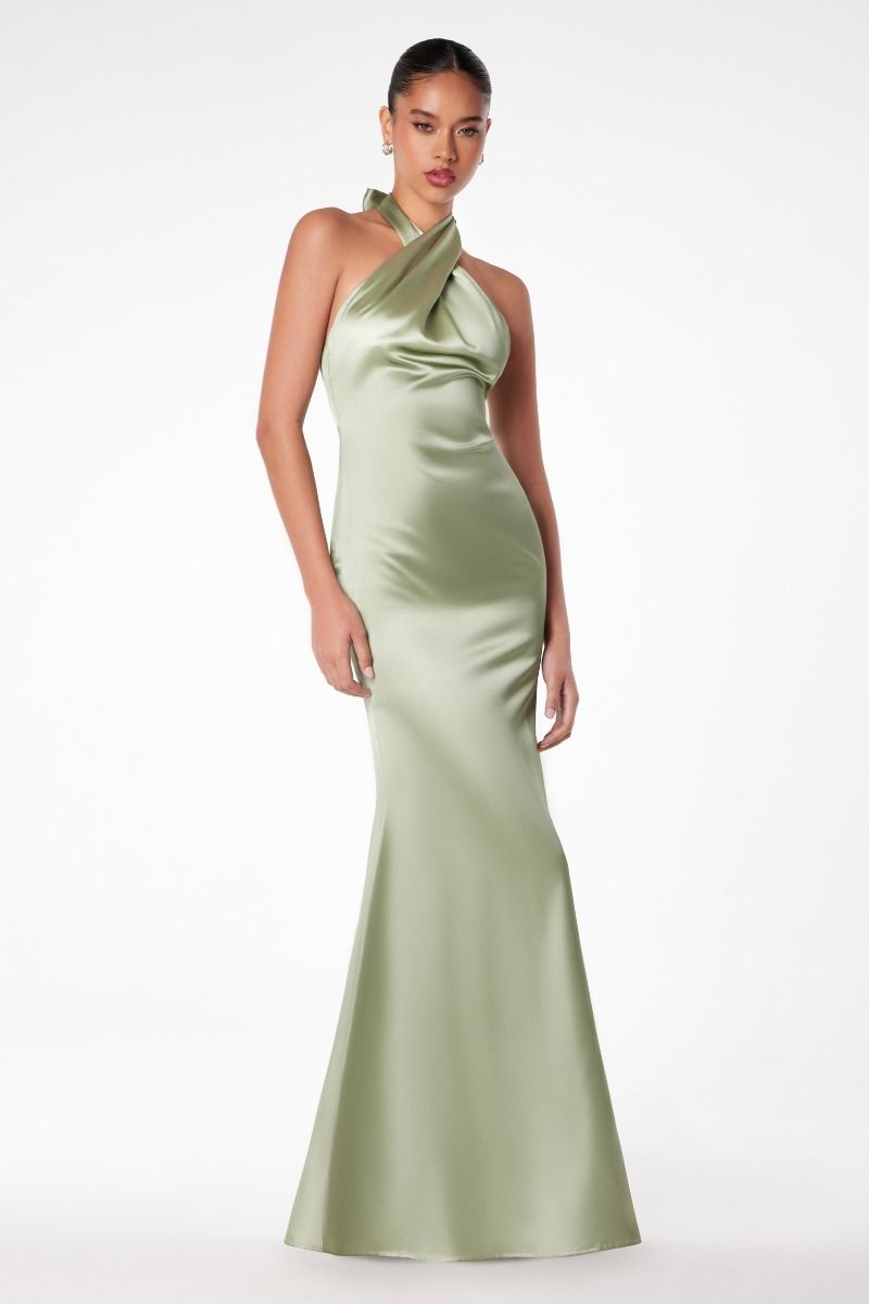 Vestido Corte Sirena con Tirantes Cruzados  (Varios Colores)