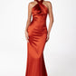 Vestido Corte Sirena con Tirantes Cruzados  (Varios Colores)