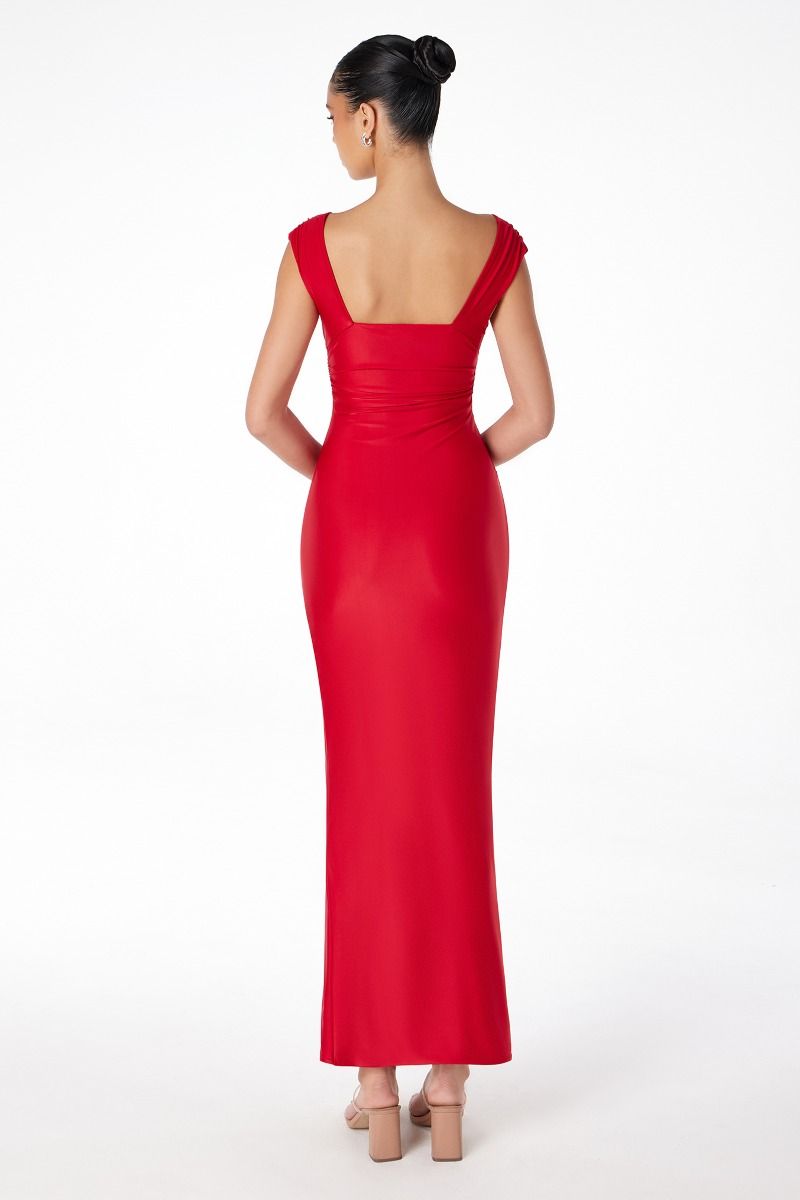 Vestido Corte Recto Midi con Abertura en la Pierna (Varios Colores)