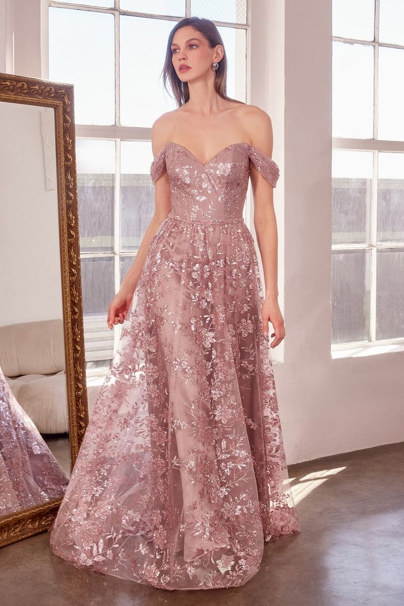 Vestido de Tul Bordado en Corte en A Escote de Corazón (Varios Colores)