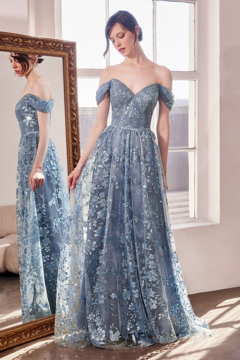 Vestido de Tul Bordado en Corte en A Escote de Corazón (Varios Colores)