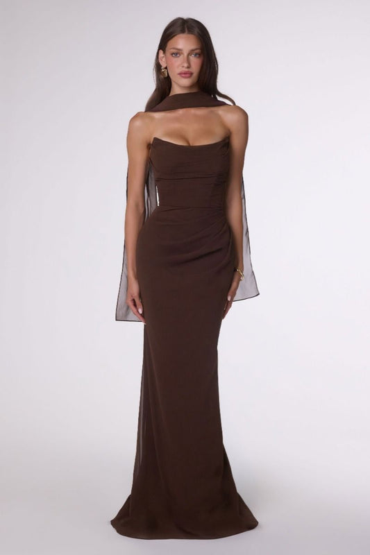Vestido Dama de Honor en Corte Sirena  de Strapless (Varios Colores)