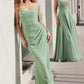Vestido Dama de Honor en Corte Sirena  de Strapless (Varios Colores)