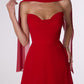 Vestido Dama de Honor  Línea A Escote Corazón con Pashmina.(Varios Colores)
