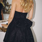 Vestido Corto con Escote Halter con Brillos (Varios Colores)