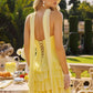Vestido Corto de Corpiño Ajustado con Minifalda de Volantes Escalonados (Tres Colores)