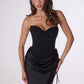 Vestido de Novia Corte Recto, Corpiño con Escote Corazón y Falda Desmontable, Colores Black y Espresso