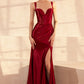 Vestido de Satén Corte Sirena Escote de Corazón con Tirantes (Varios Colores)