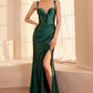 Vestido de Satén Corte Sirena Escote de Corazón con Tirantes (Varios Colores)
