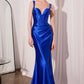 Vestido de Satén Corte Sirena Escote de Corazón con Tirantes (Varios Colores)
