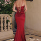 Vestido Ajustado de Satén con Escote de Corazón y Tirantes (Varios Colores)