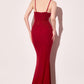 Vestido Corte Sirena con tirantes Delgados Destellos Brillosos (Varios Colores)