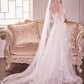 Velo de Tul con Borde Floral con Cuentas en Forma Redondeada, Color Off White
