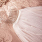Velos Largo de Tul con Delicadas Gotas de Perla, Color Off White