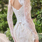 Vestido de Novia Corte Sirena de Encaje Con Bolero Desmontable, Color Off White Nude