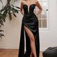Vestido de Satén con corsé sin tirantes (Varios Colores)