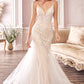 Vestido de novia sirena abalorios