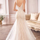 Vestido de novia sirena abalorios