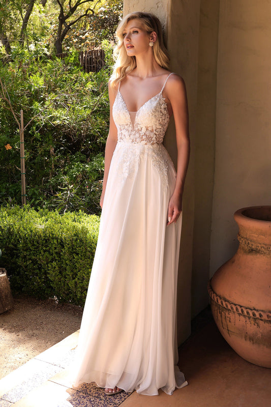 Vestido de Novia Chffon linea-A